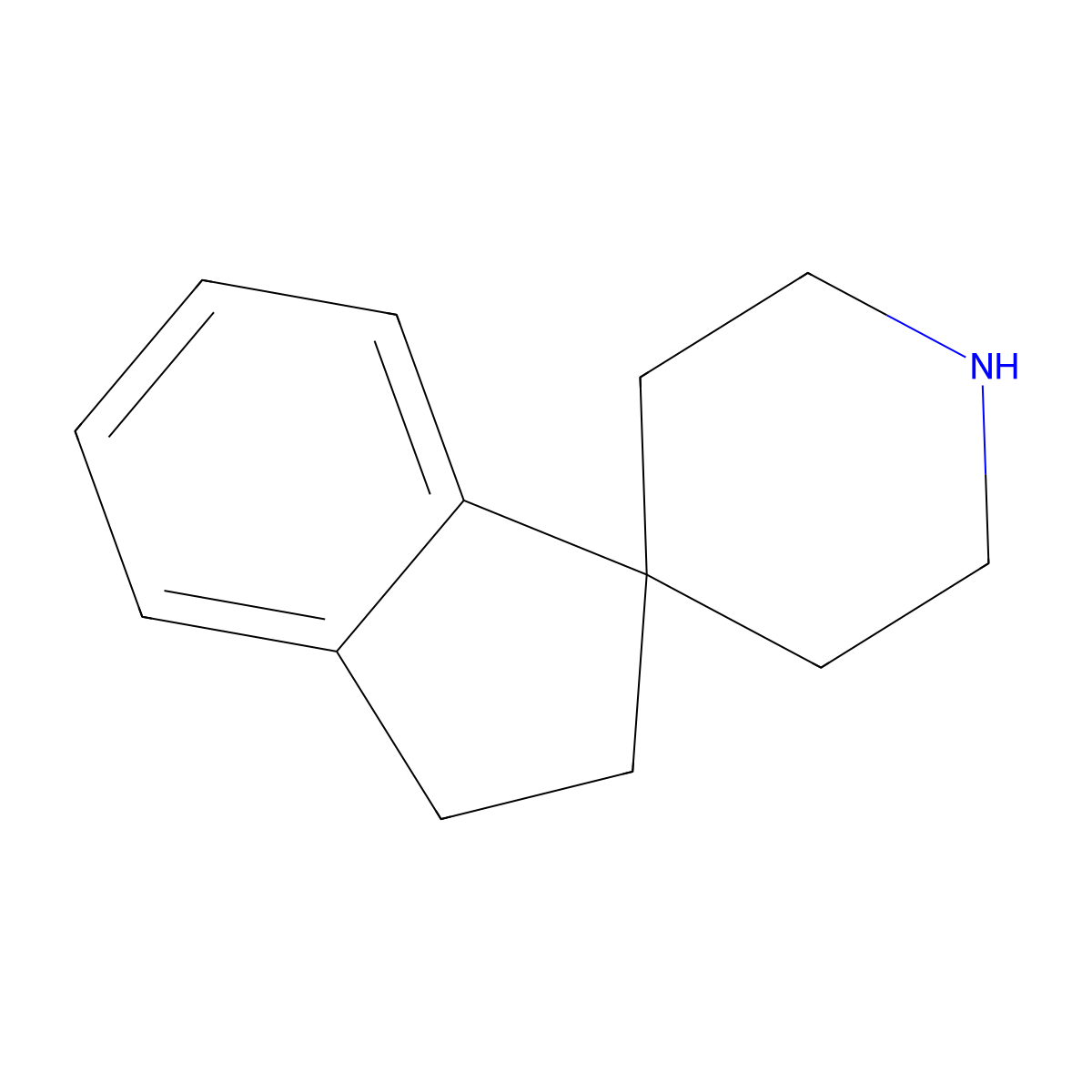 2,3-Dihydrospiro(indene-1,4'-piperidine) molecular structure, CAS 428-38-6