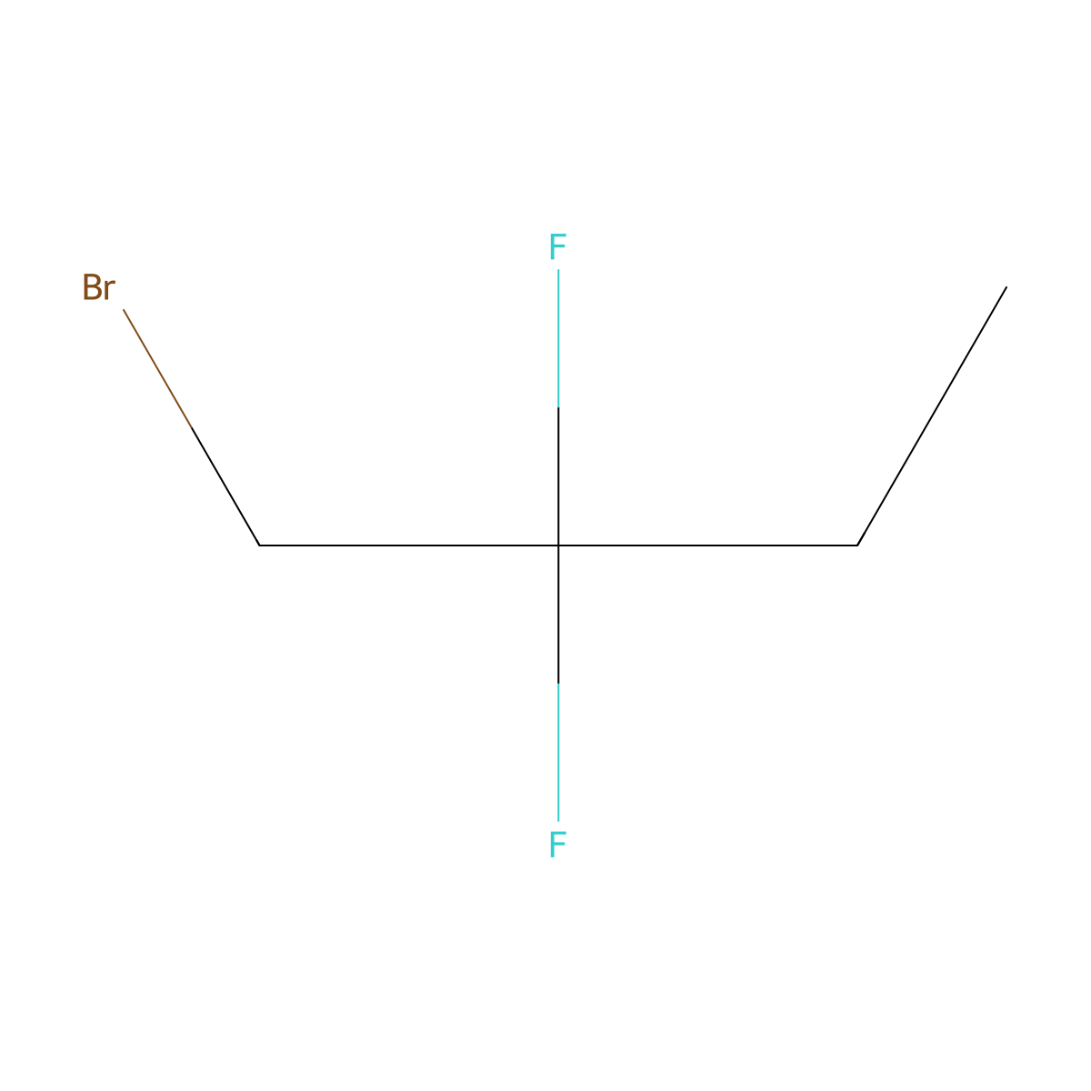 1-Bromo-2,2-difluorobutane molecular structure, CAS 428-61-5