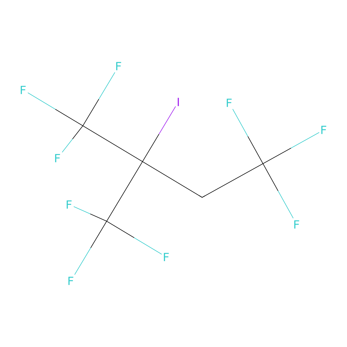 2-Iodo-2-(trifluoromethyl)-1,1,1,4,4,4-hexafluorobutane molecular structure, CAS 428-68-2