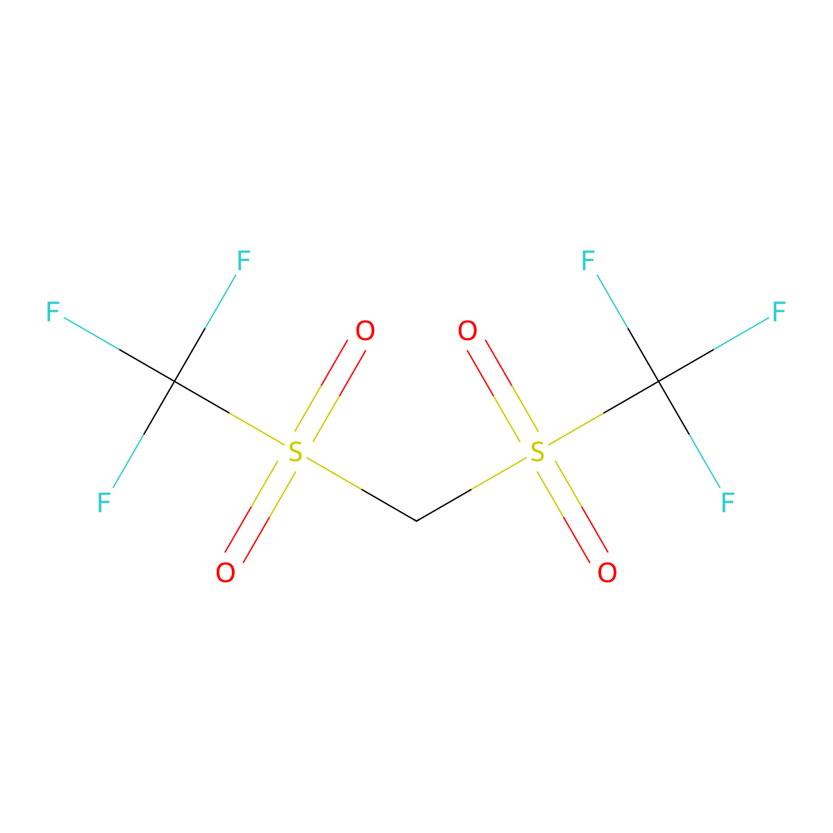 Bis(trifluoromethylsulphonyl)methane molecular structure, CAS 428-76-2