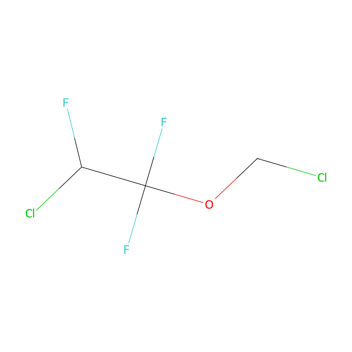 2-Chloro-1-(chloromethoxy)-1,1,2-trifluoroethane molecular structure, CAS 428-92-2