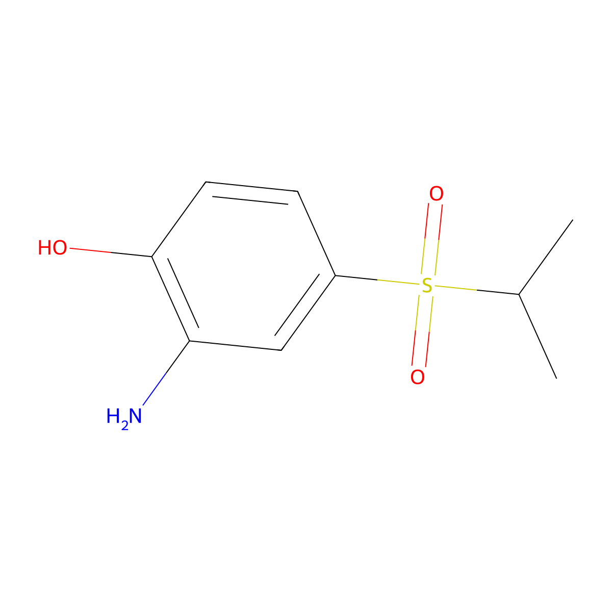 2-Amino-4-(propane-2-sulfonyl)phenol molecular structure, CAS 42800-30-6