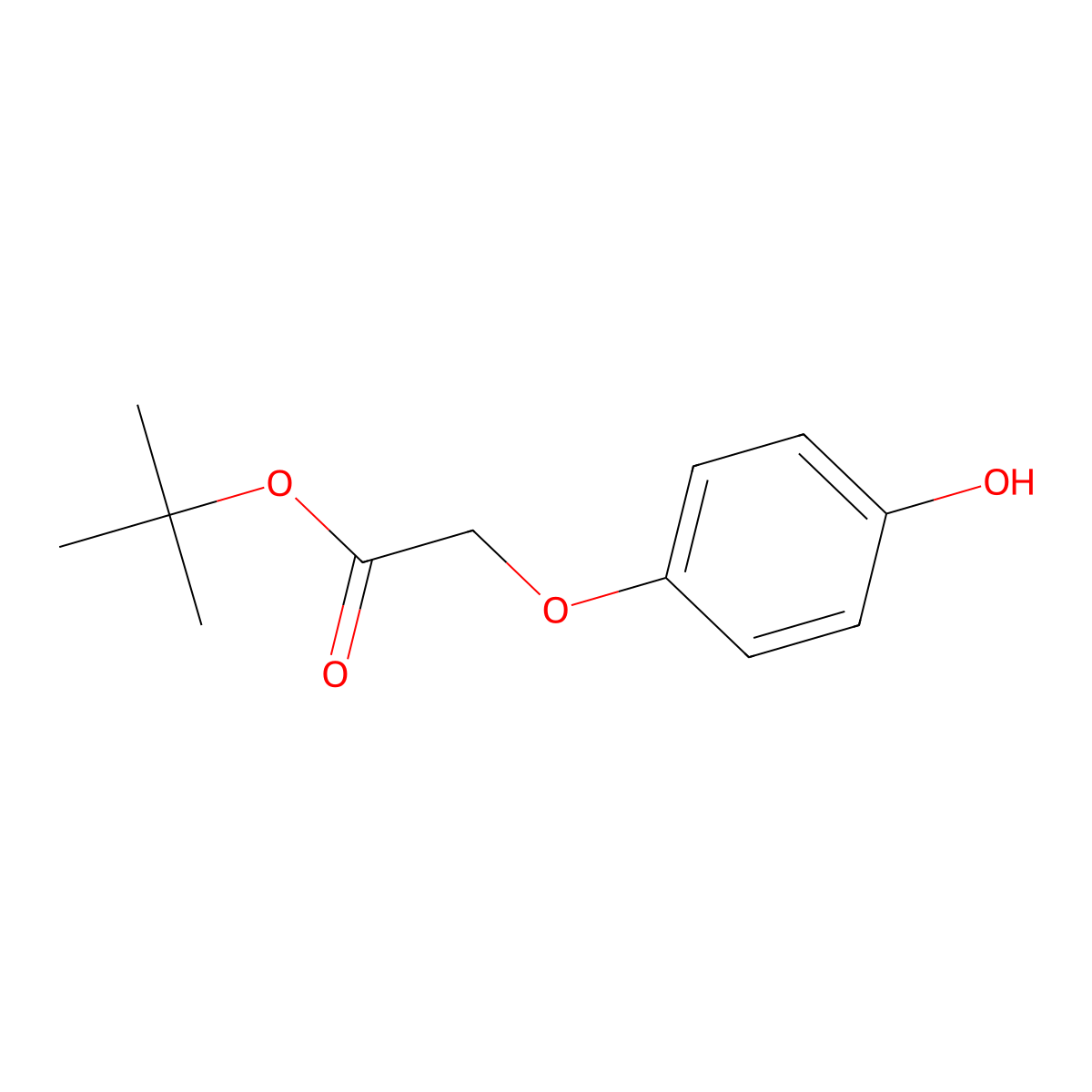 Tert-butyl 2-(4-hydroxyphenoxy)acetate molecular structure, CAS 42806-92-8