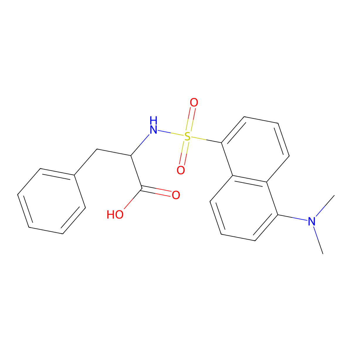 N-Dansyl-L-phenylalanine molecular structure, CAS 42808-06-0