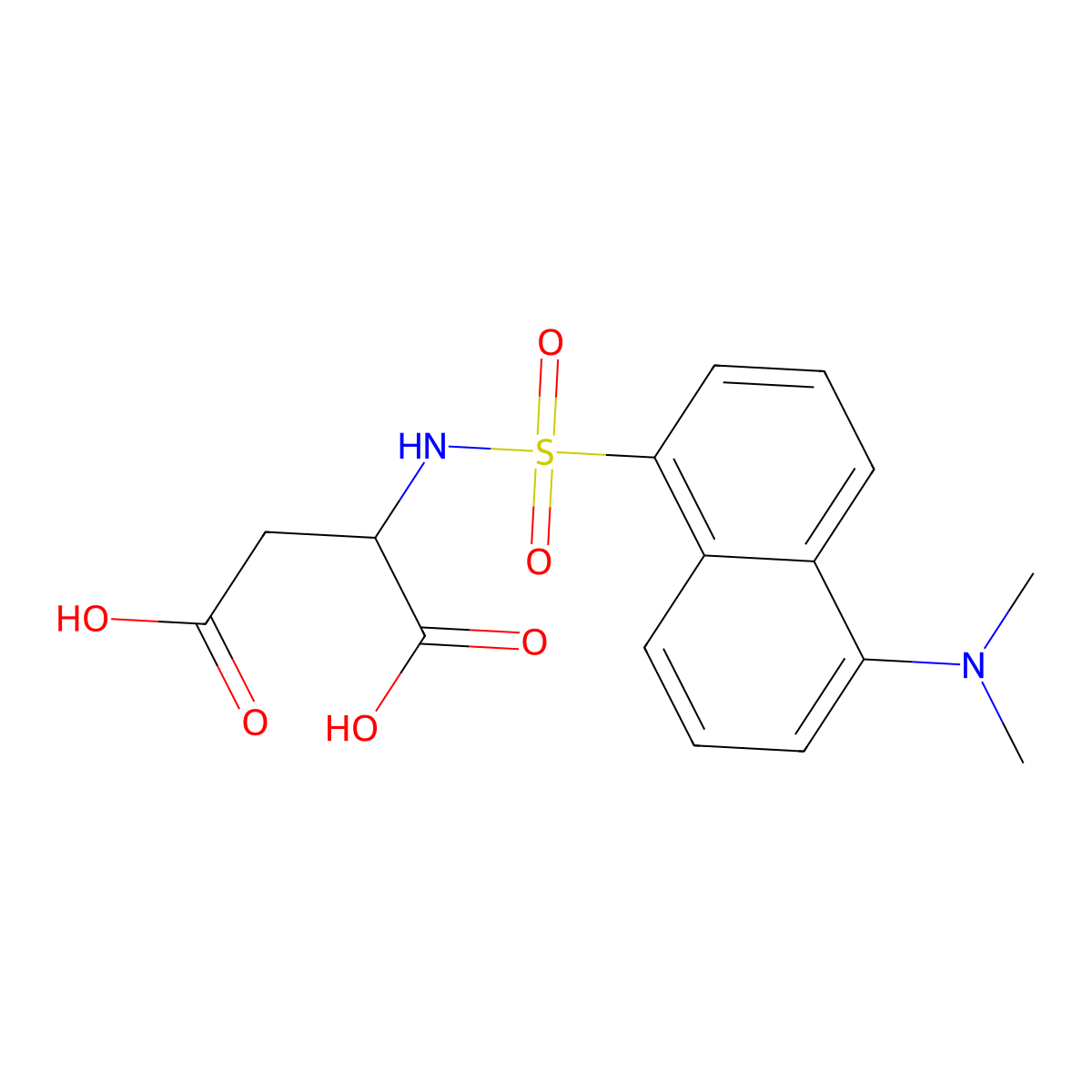 Dansyl-DL-aspartic acid molecular structure, CAS 42808-07-1