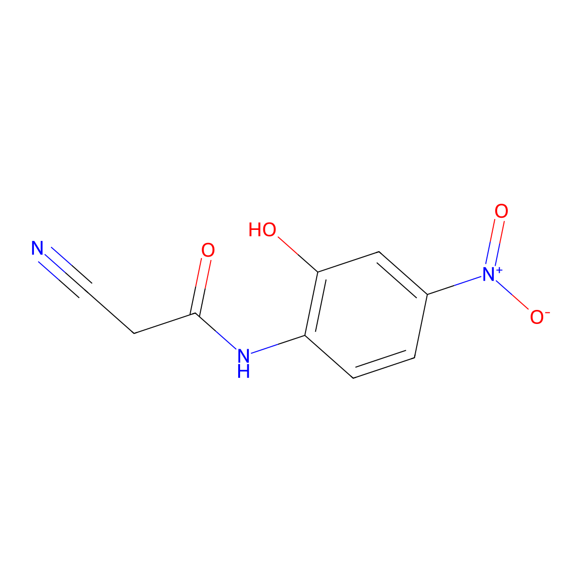 2-cyano-N-(2-hydroxy-4-nitrophenyl)acetamide molecular structure, CAS 42808-66-2