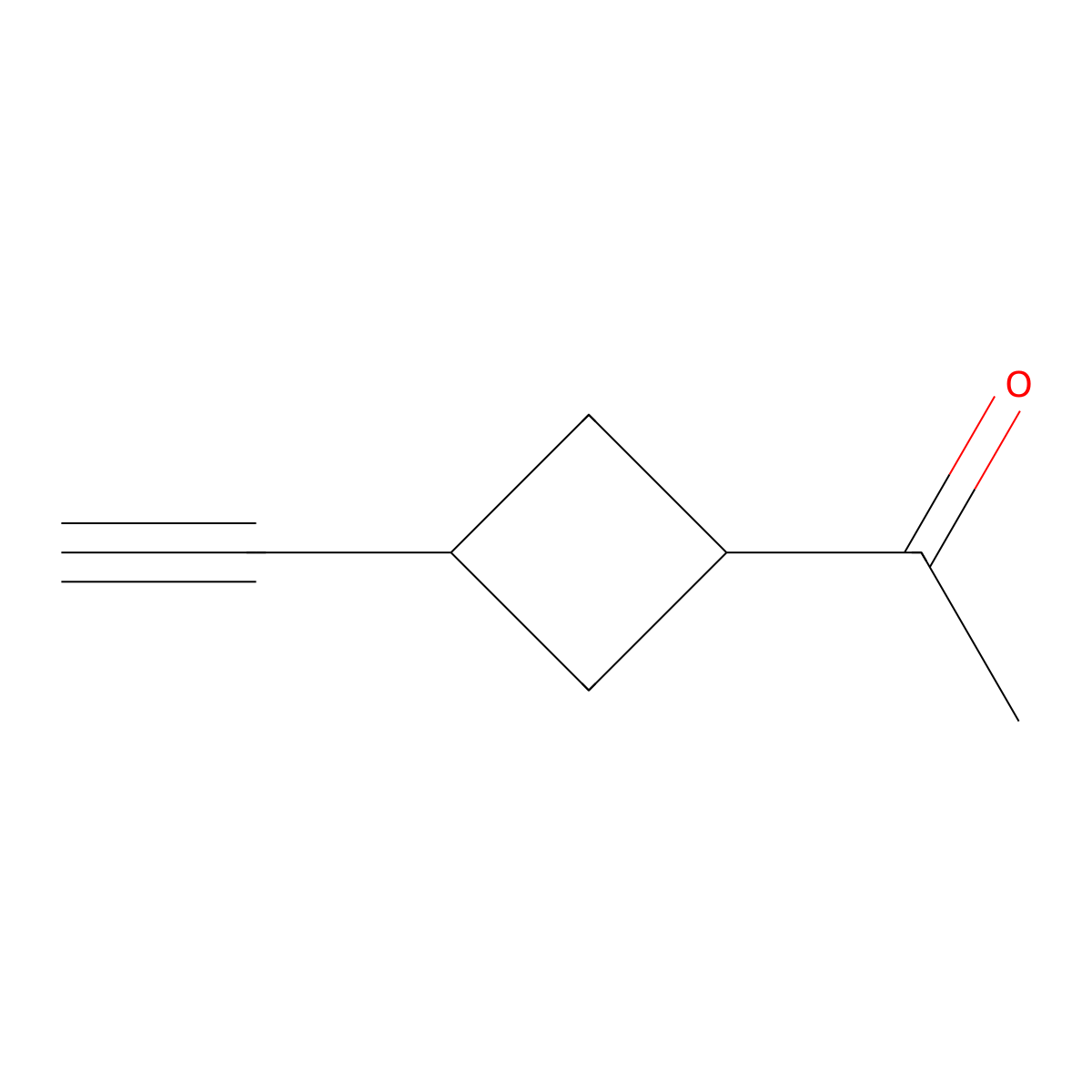 cis-1-(3-Ethynylcyclobutyl)ethanone molecular structure, CAS 42809-44-9