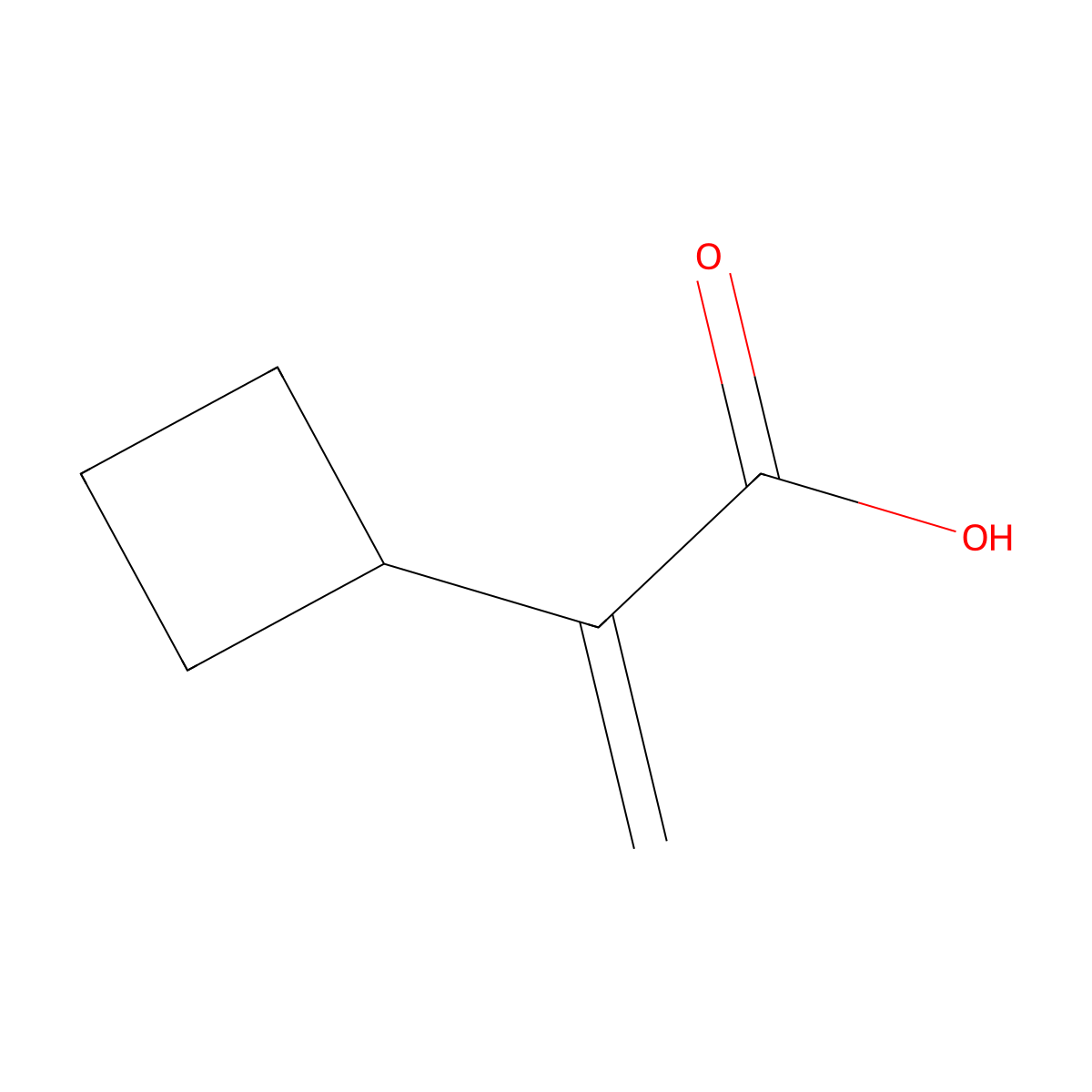 2-Cyclobutylprop-2-enoic acid molecular structure, CAS 42809-55-2