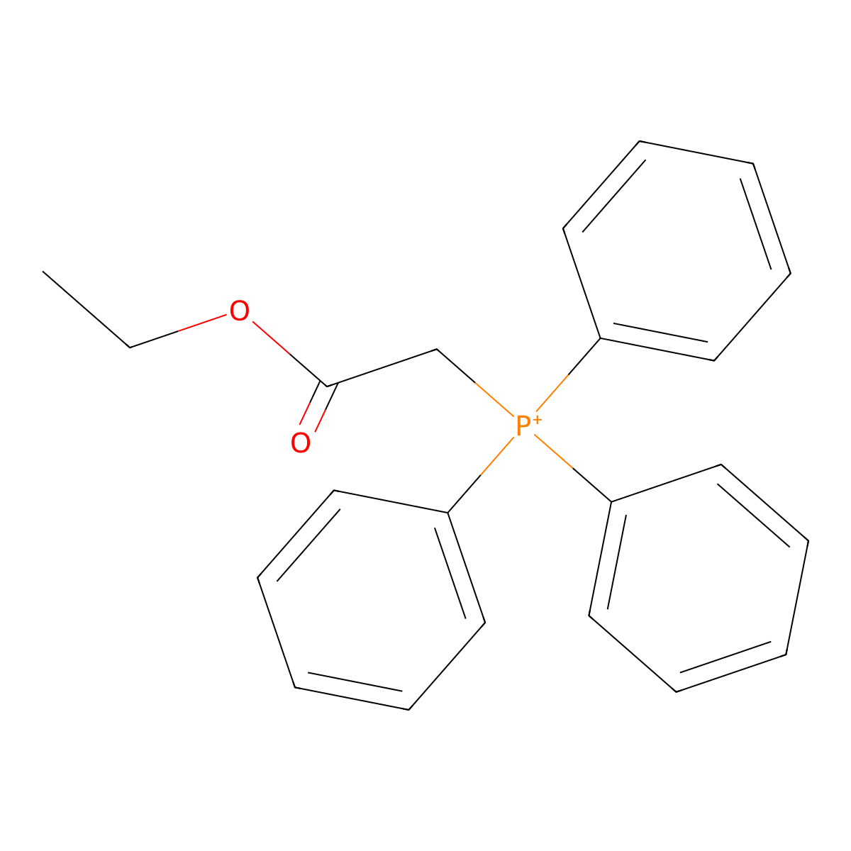 (Ethoxycarbonylmethyl)triphenylphosphonium molecular structure, CAS 42809-80-3