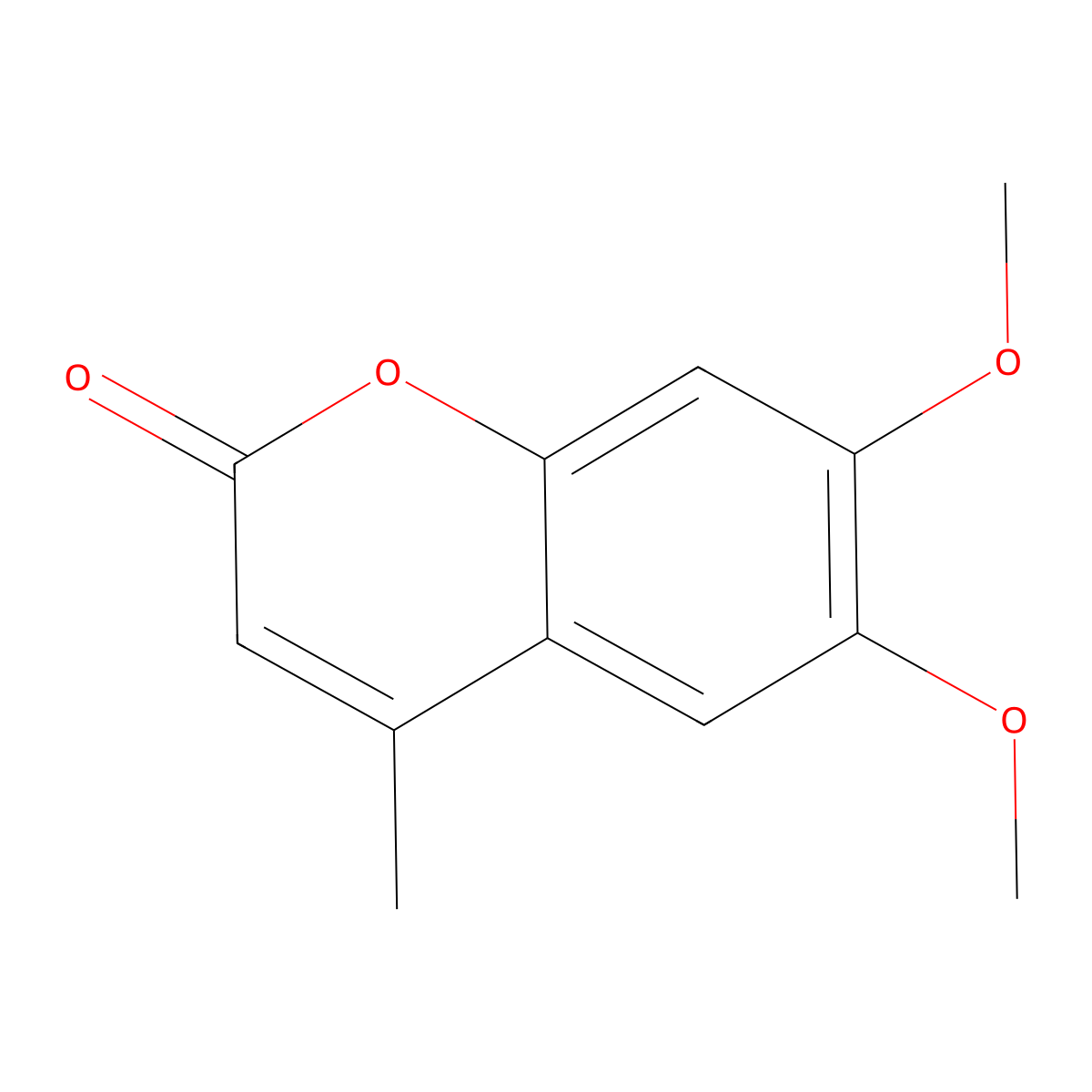 6,7-Dimethoxy-4-methylcoumarin molecular structure, CAS 4281-40-7