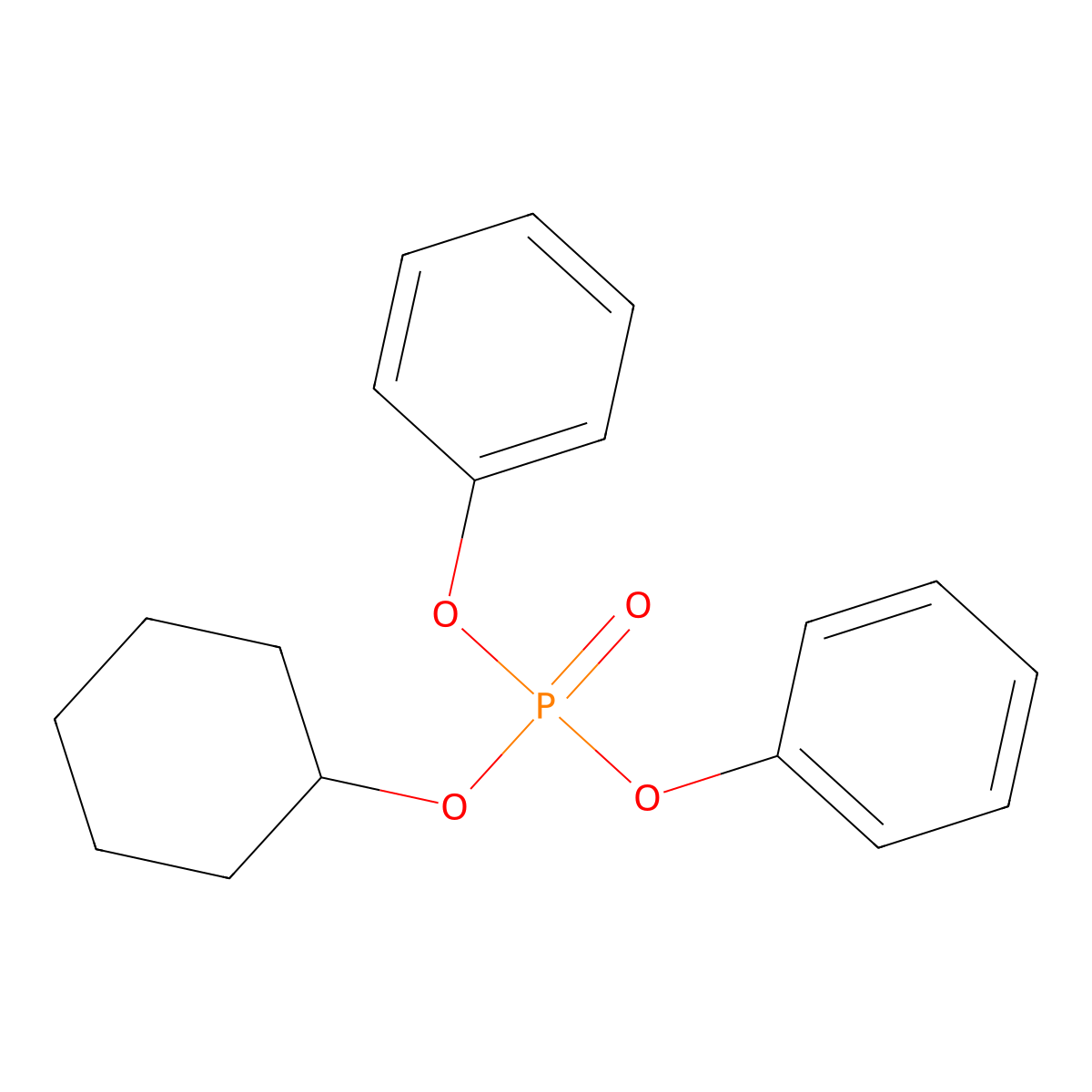 Cyclohexyl diphenyl phosphate molecular structure, CAS 4281-67-8