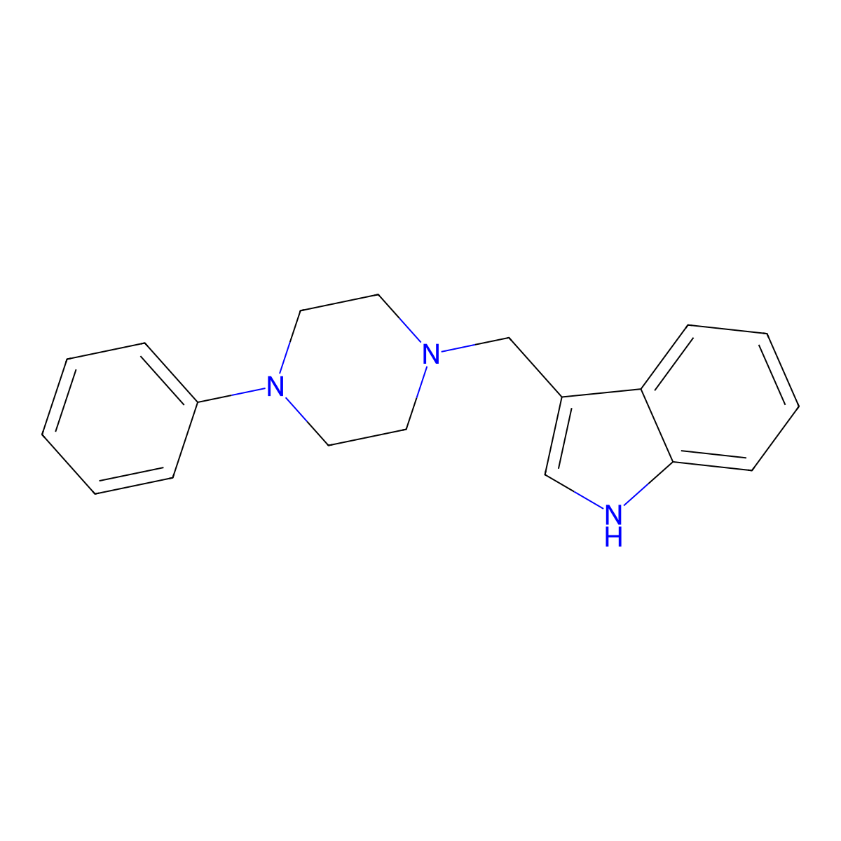 3-[(4-Phenylpiperazino)methyl]-1h-indole molecular structure, CAS 4281-72-5