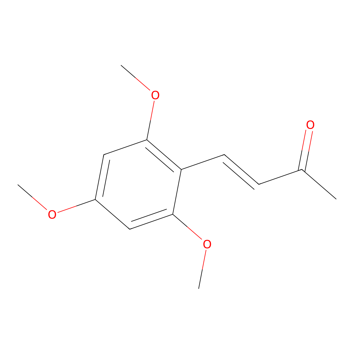 4-(2,4,6-Trimethoxyphenyl)but-3-en-2-one molecular structure, CAS 42811-79-0