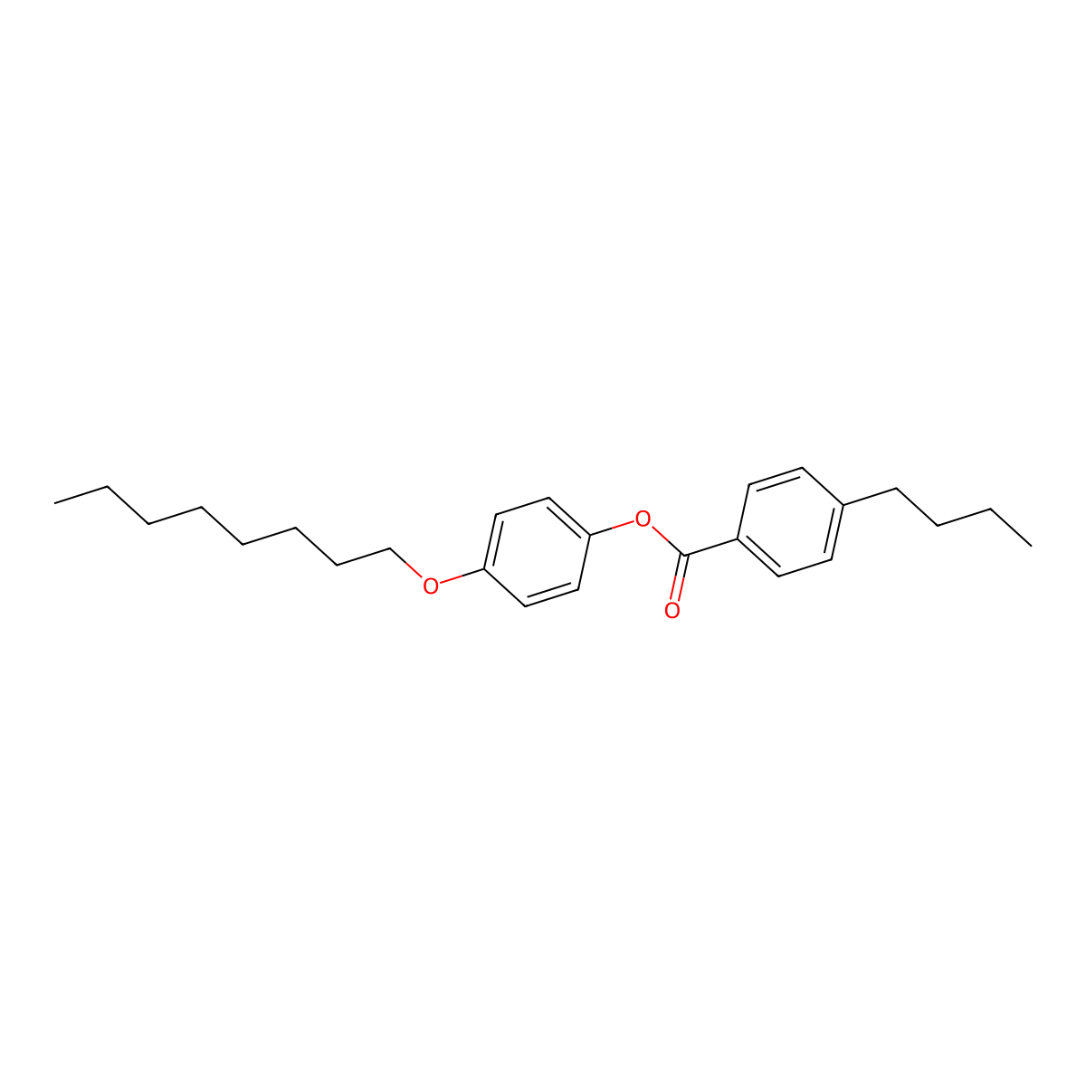 4-(Octyloxy)phenyl 4-butylbenzoate molecular structure, CAS 42815-59-8