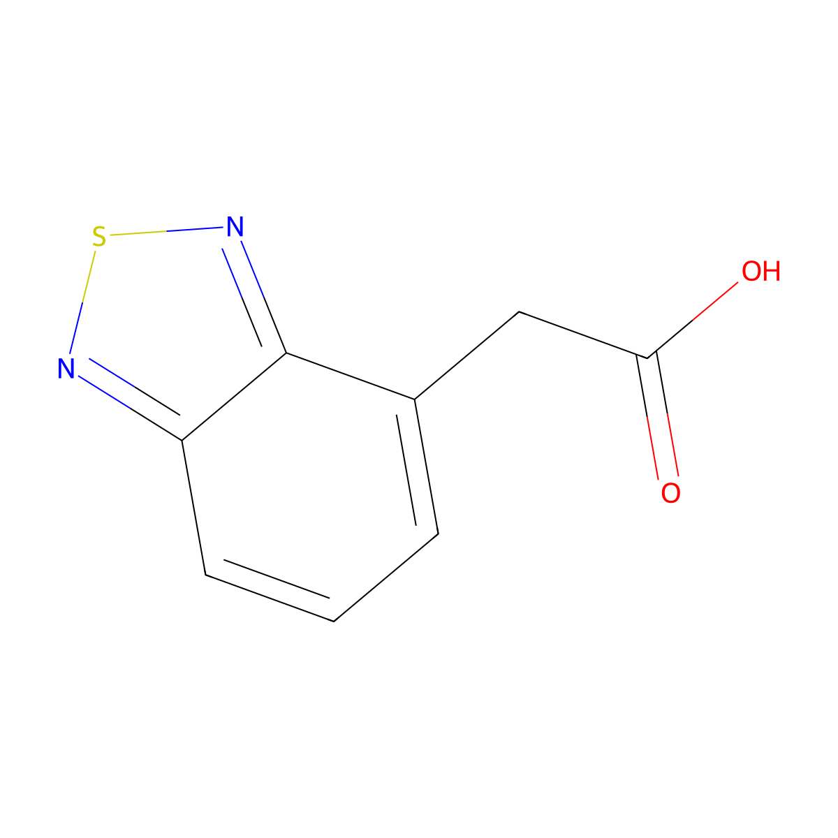 2-(2,1,3-Benzothiadiazol-4-yl)acetic acid molecular structure, CAS 42816-77-3
