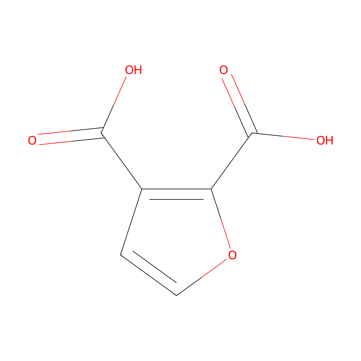 Furan-2,3-dicarboxylic Acid molecular structure, CAS 4282-24-0