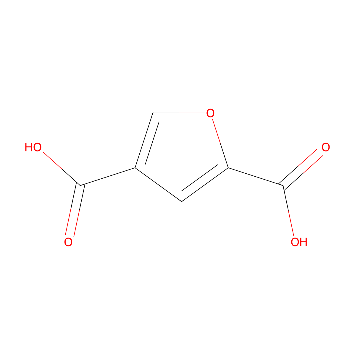 Furan-2,4-dicarboxylic acid molecular structure, CAS 4282-28-4
