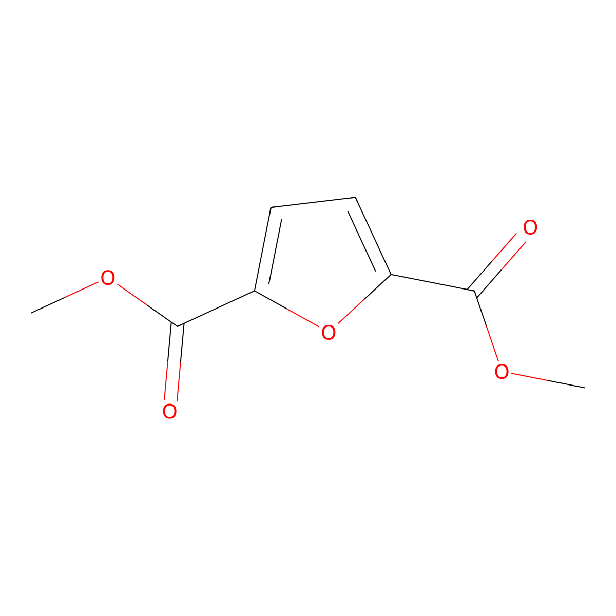 2,5-Dimethyl furan-2,5-dicarboxylate molecular structure, CAS 4282-32-0