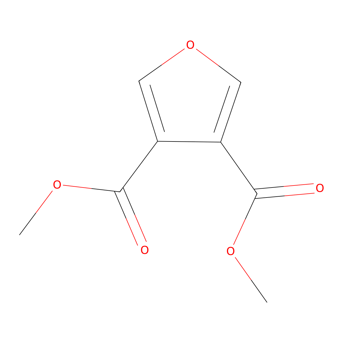 Dimethyl furan-3,4-dicarboxylate molecular structure, CAS 4282-33-1