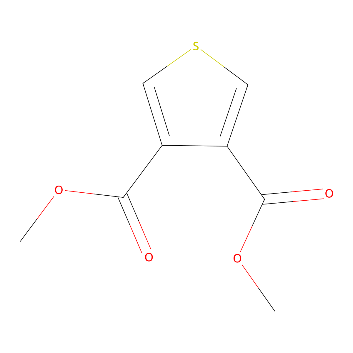 Dimethyl thiophene-3,4-dicarboxylate molecular structure, CAS 4282-35-3