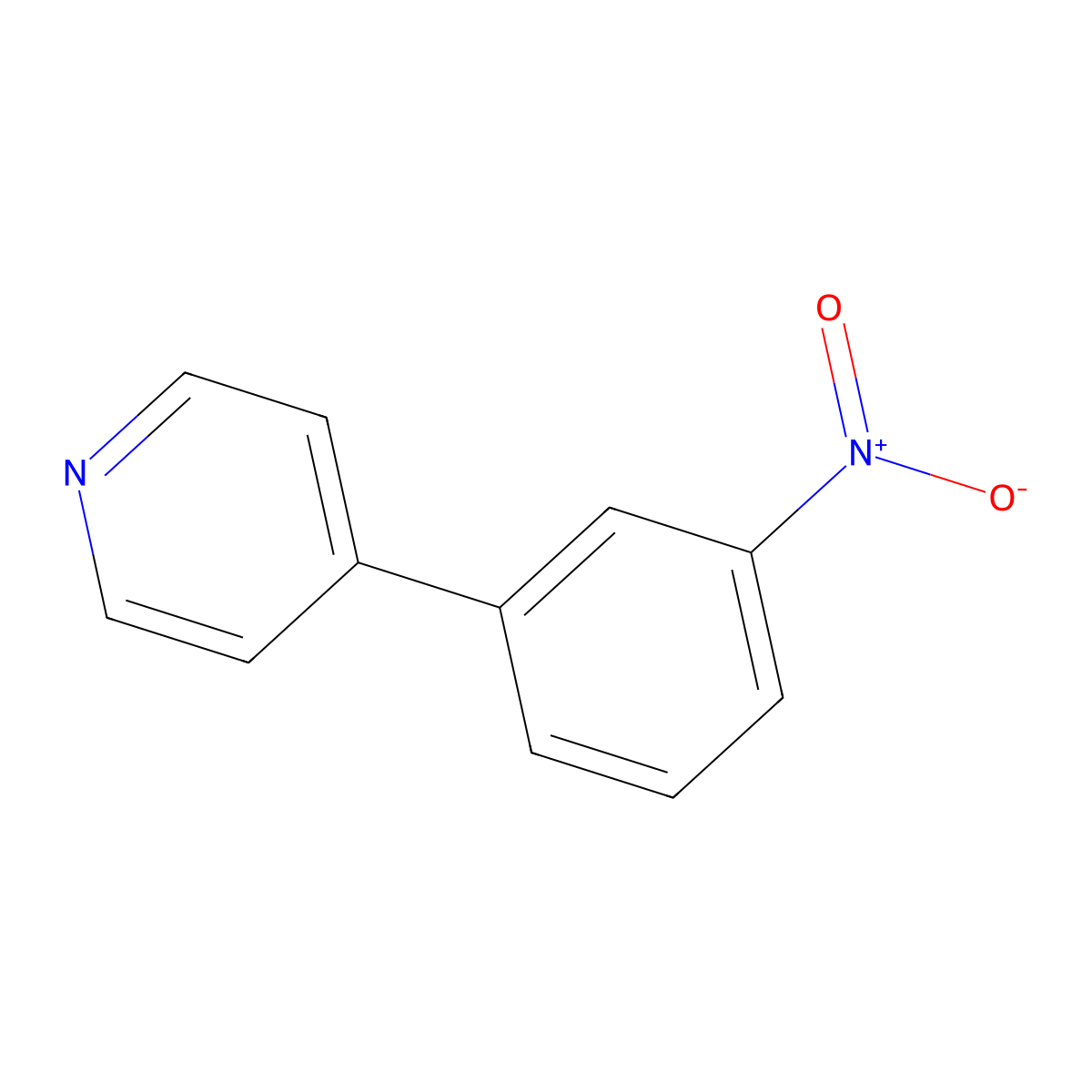 4-(3-Nitrophenyl)pyridine molecular structure, CAS 4282-48-8