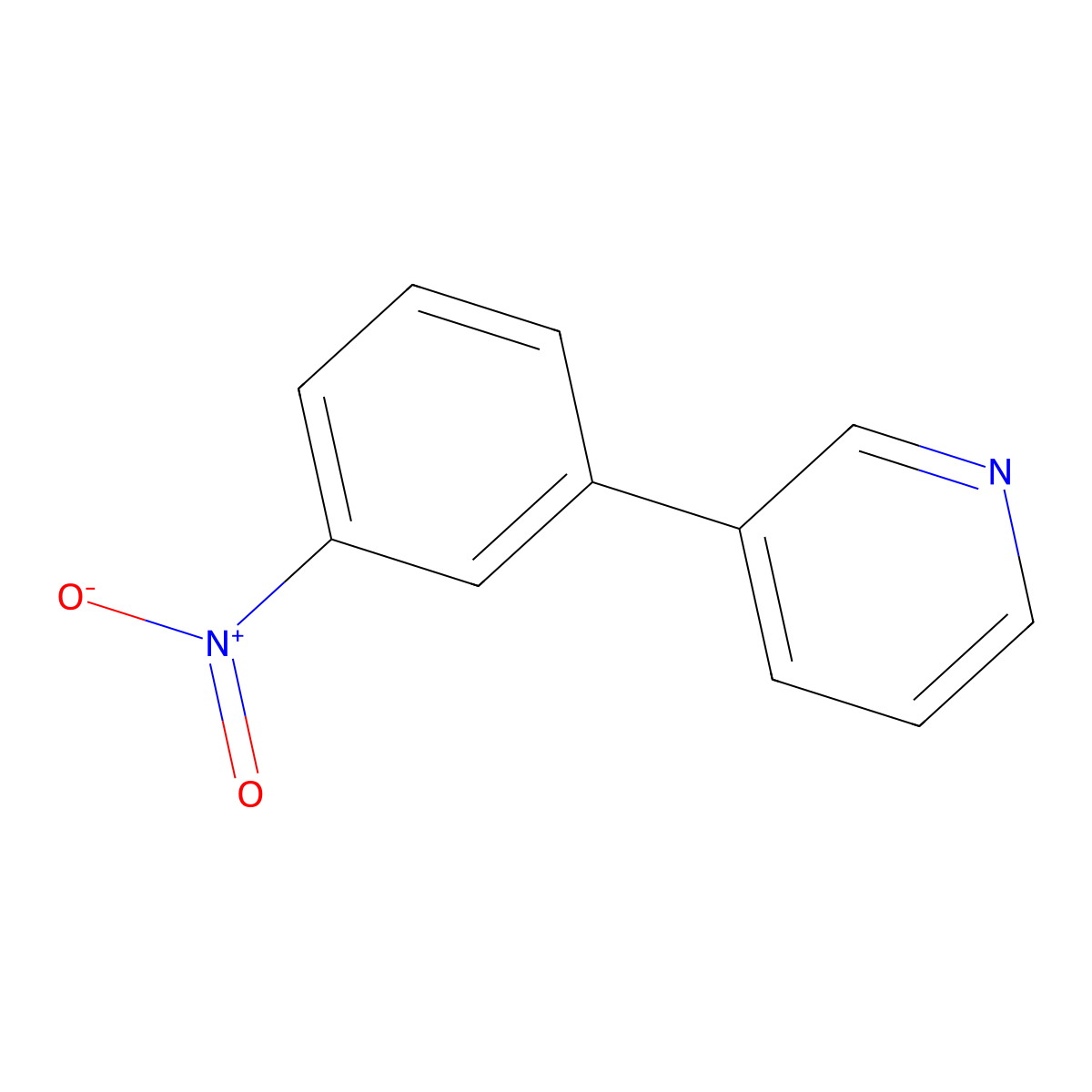 3-(3-Nitrophenyl)pyridine molecular structure, CAS 4282-50-2