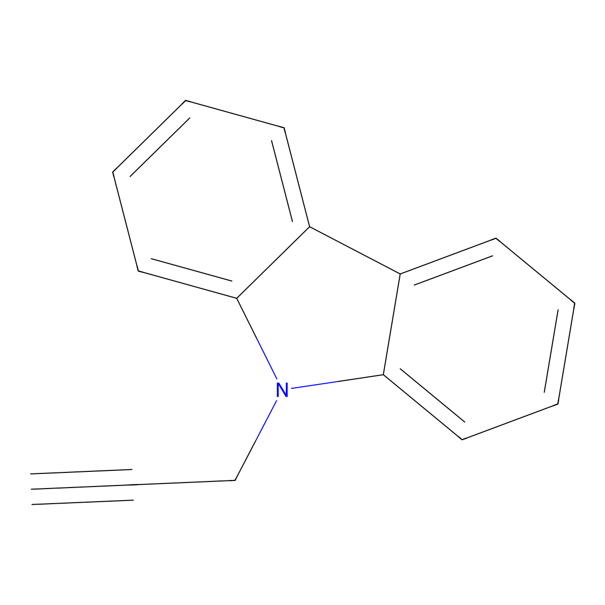 9-(prop-2-yn-1-yl)-9H-carbazole molecular structure, CAS 4282-77-3