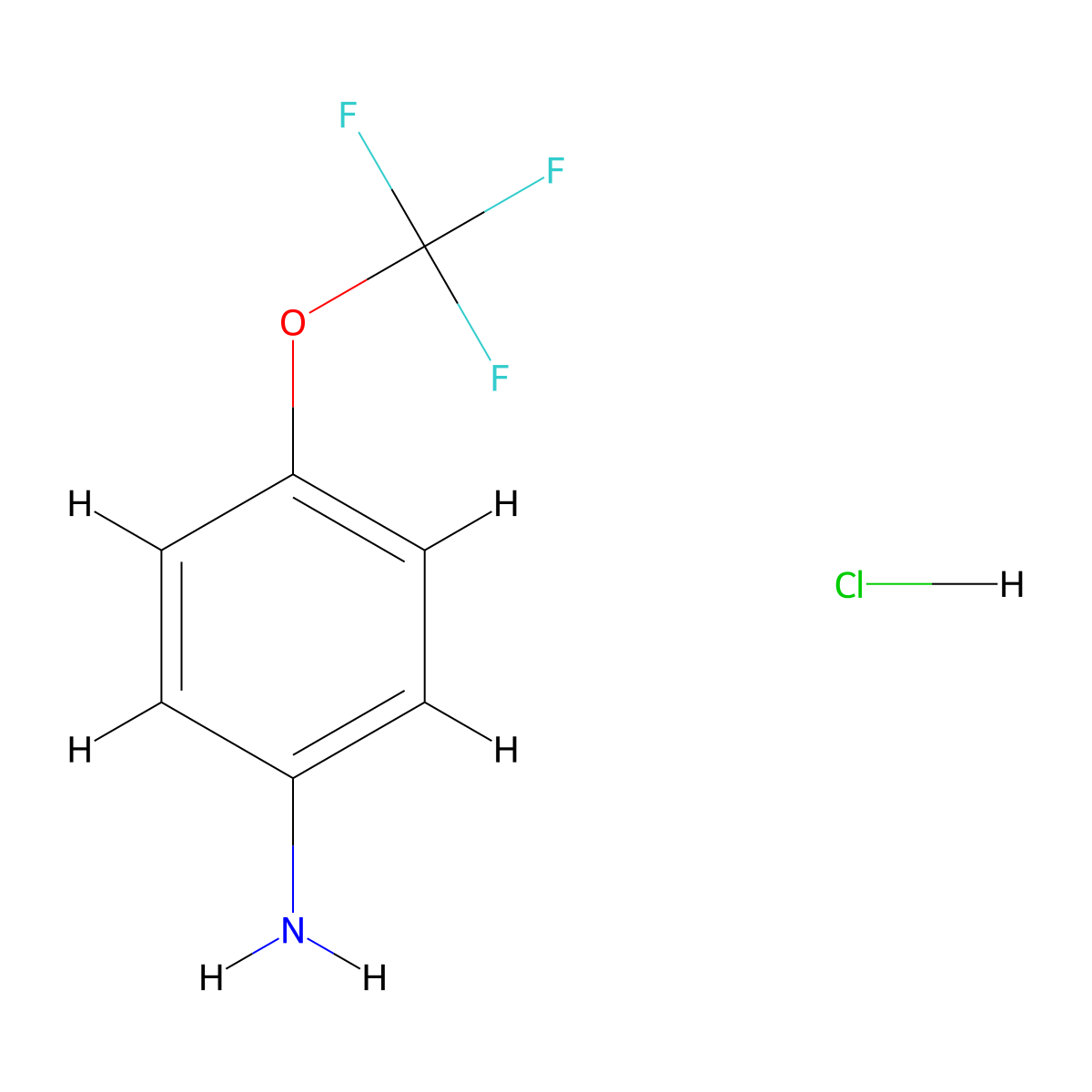 4-(trifluoromethoxy)aniline Hydrochloride molecular structure, CAS 42823-24-5