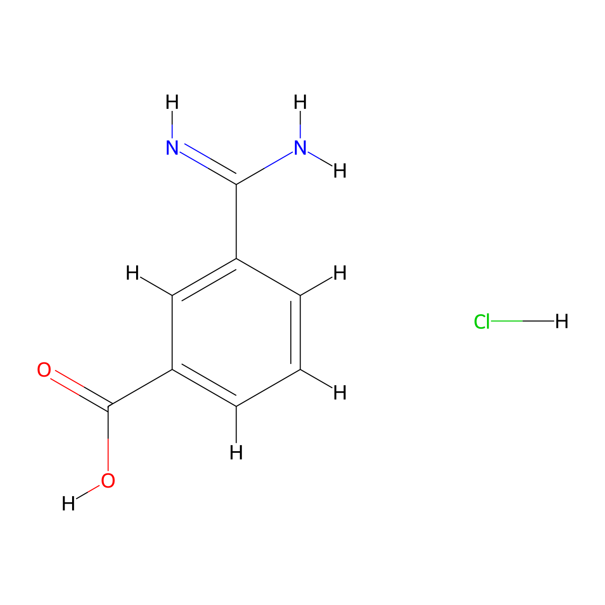 3-Carbamimidoylbenzoic acid hydrochloride molecular structure, CAS 42823-63-2