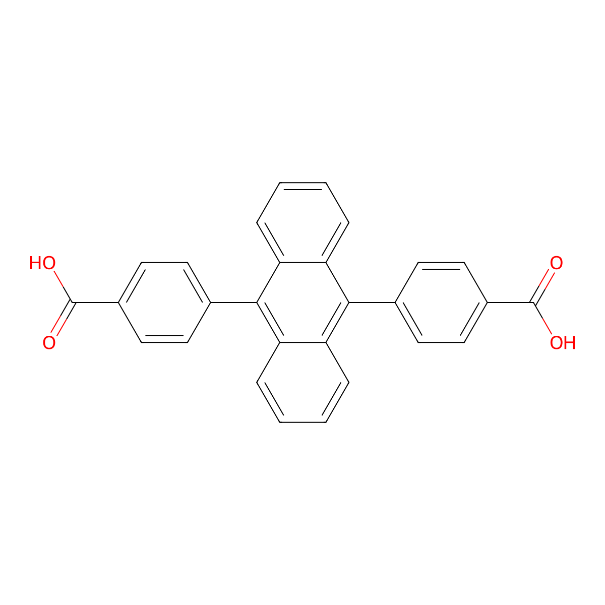 9,10-Di(p-carboxyphenyl)anthracene molecular structure, CAS 42824-53-3