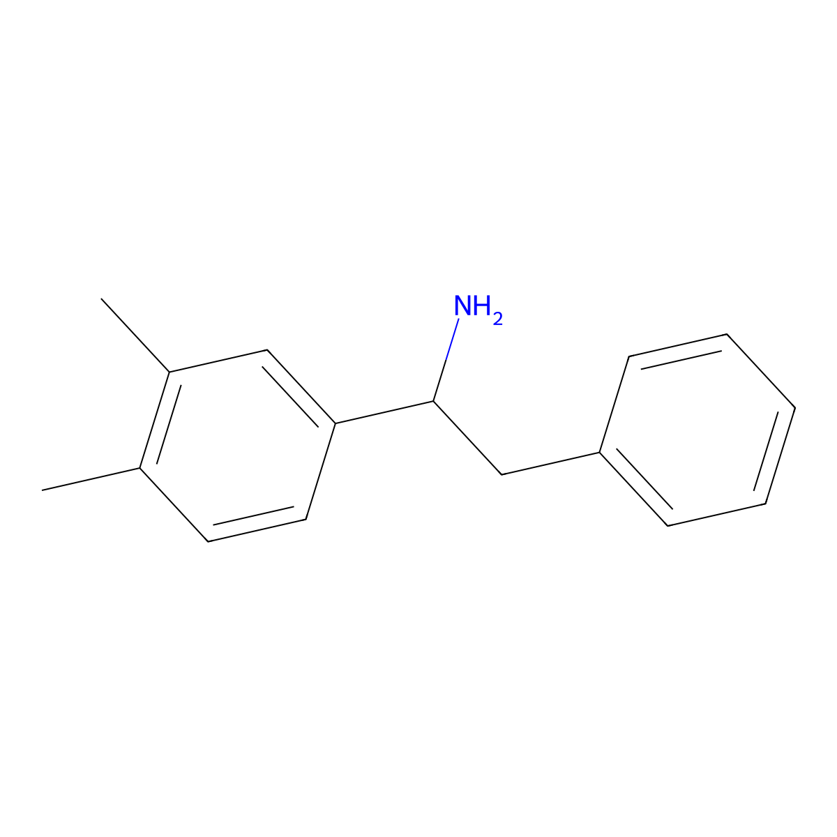 1-(3,4-Dimethylphenyl)-2-phenylethan-1-amine molecular structure, CAS 42825-57-0