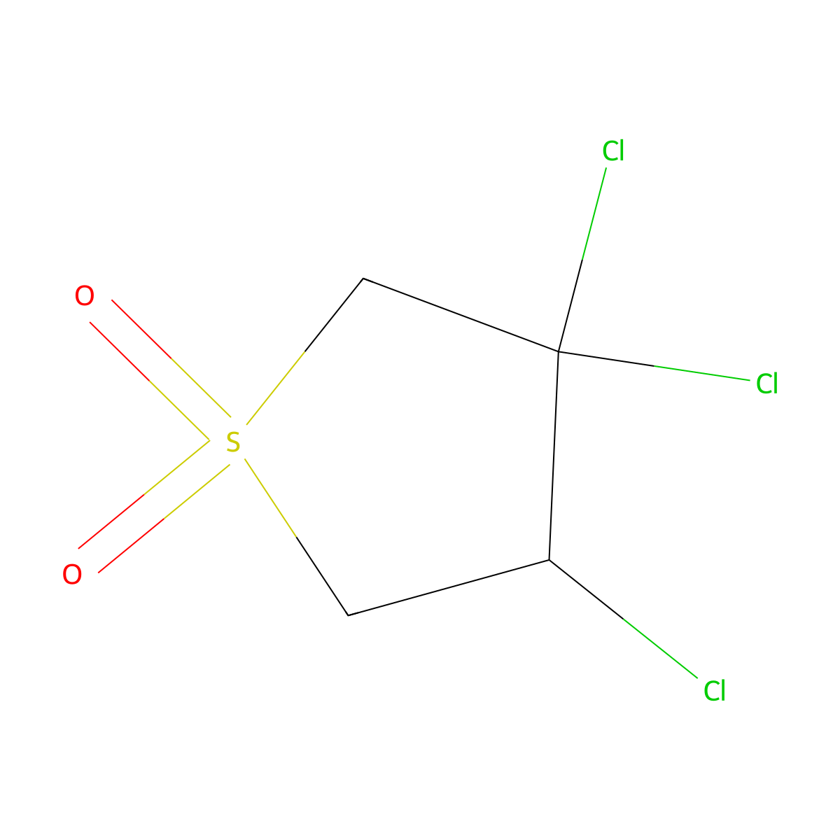 3,3,4-Trichlorotetrahydrothiophene 1,1-dioxide molecular structure, CAS 42829-14-1