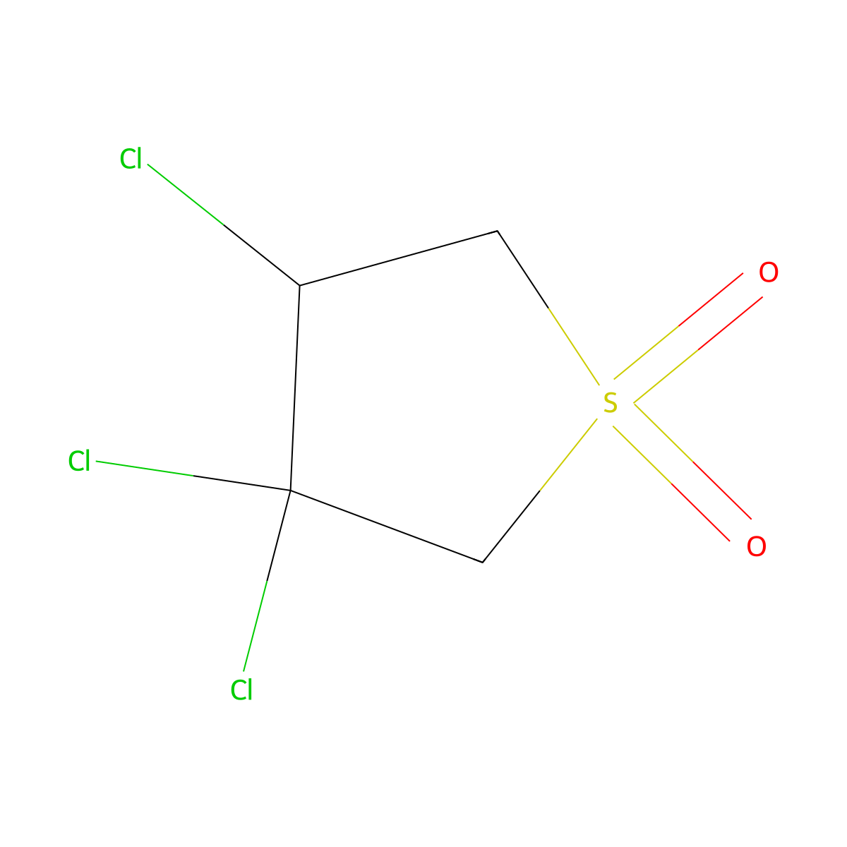 3,3,4-Trichlorotetrahydrothiophene 1,1-dioxide molecular structure, CAS 42829-14-1