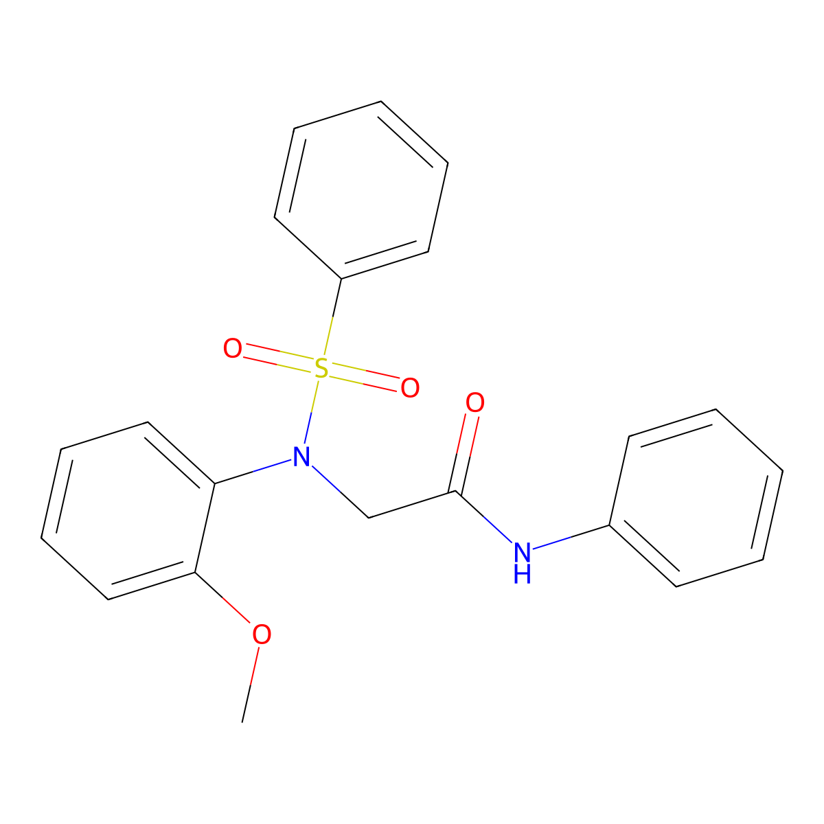 2-[N-(benzenesulfonyl)-2-methoxyanilino]-N-phenylacetamide molecular structure, CAS 4283-05-0