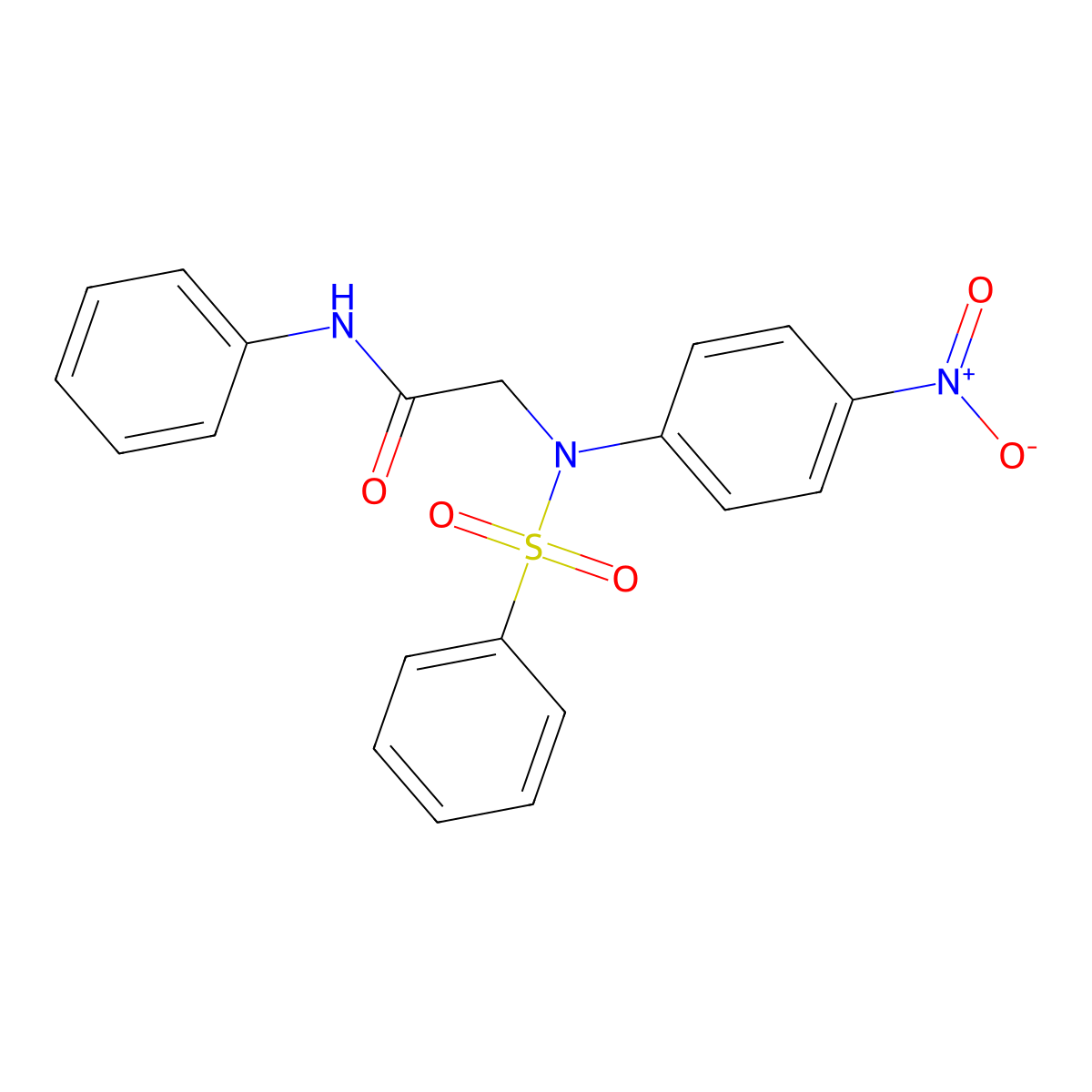 2-[N-(benzenesulfonyl)-4-nitroanilino]-N-phenylacetamide molecular structure, CAS 4283-14-1