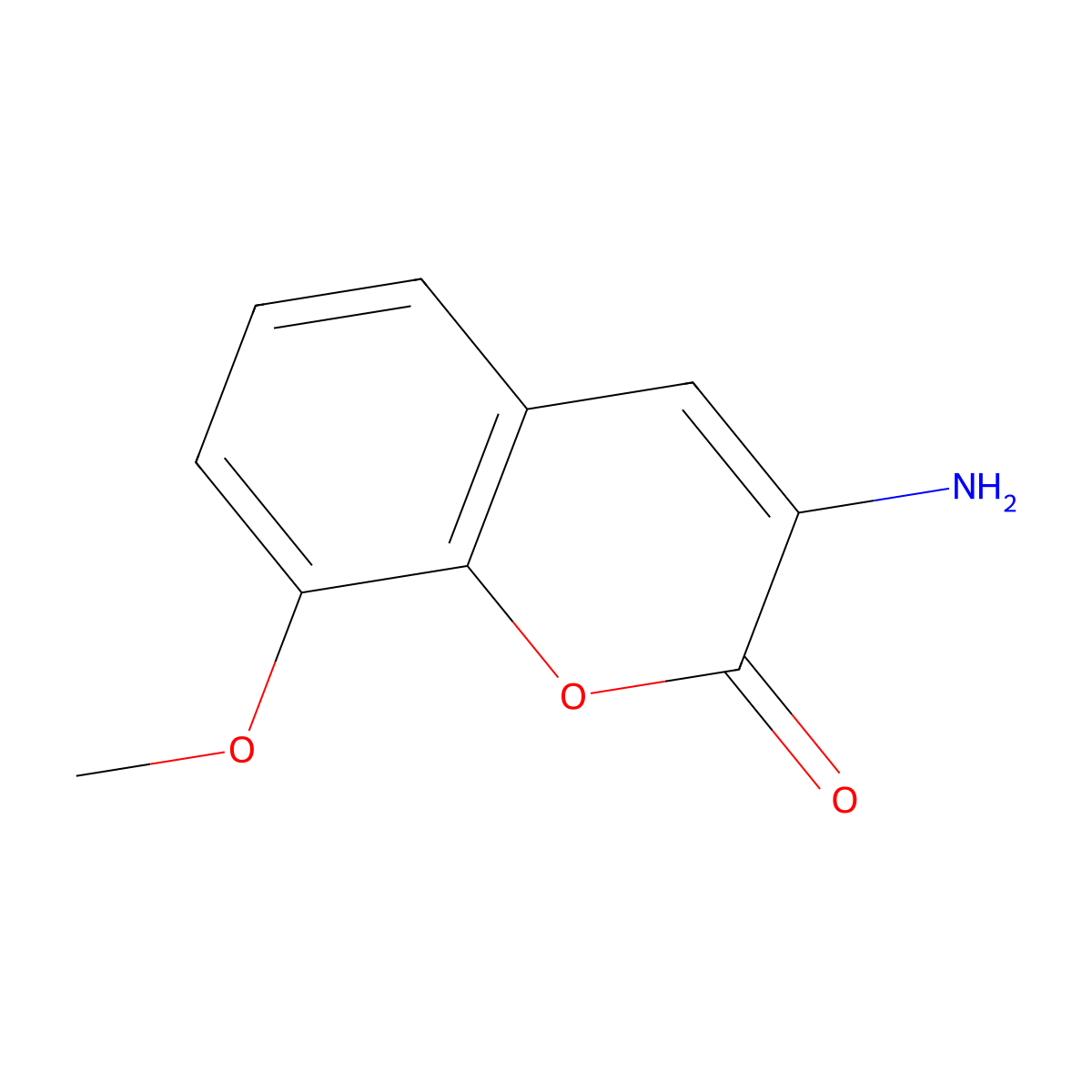 3-Amino-8-methoxy-2H-chromen-2-one molecular structure, CAS 4283-57-2