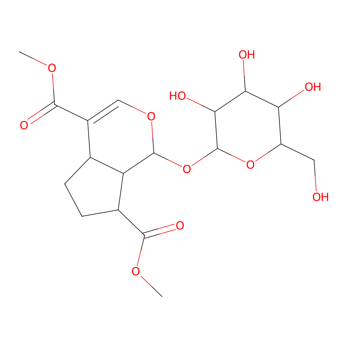 Forsythide dimethyl ester molecular structure, CAS 42830-22-8
