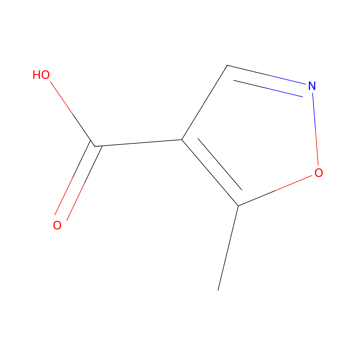 5-Methylisoxazole-4-carboxylic acid molecular structure, CAS 42831-50-5