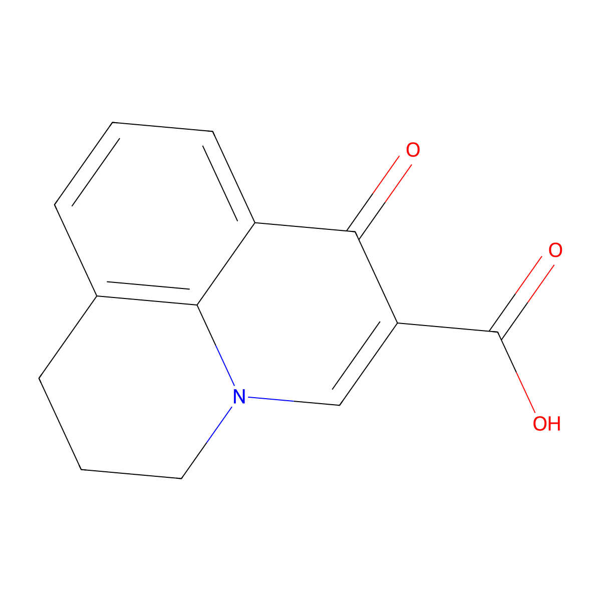 1-oxo-6,7-dihydro-1H,5H-pyrido[3,2,1-ij]quinoline-2-carboxylic acid molecular structure, CAS 42835-54-1