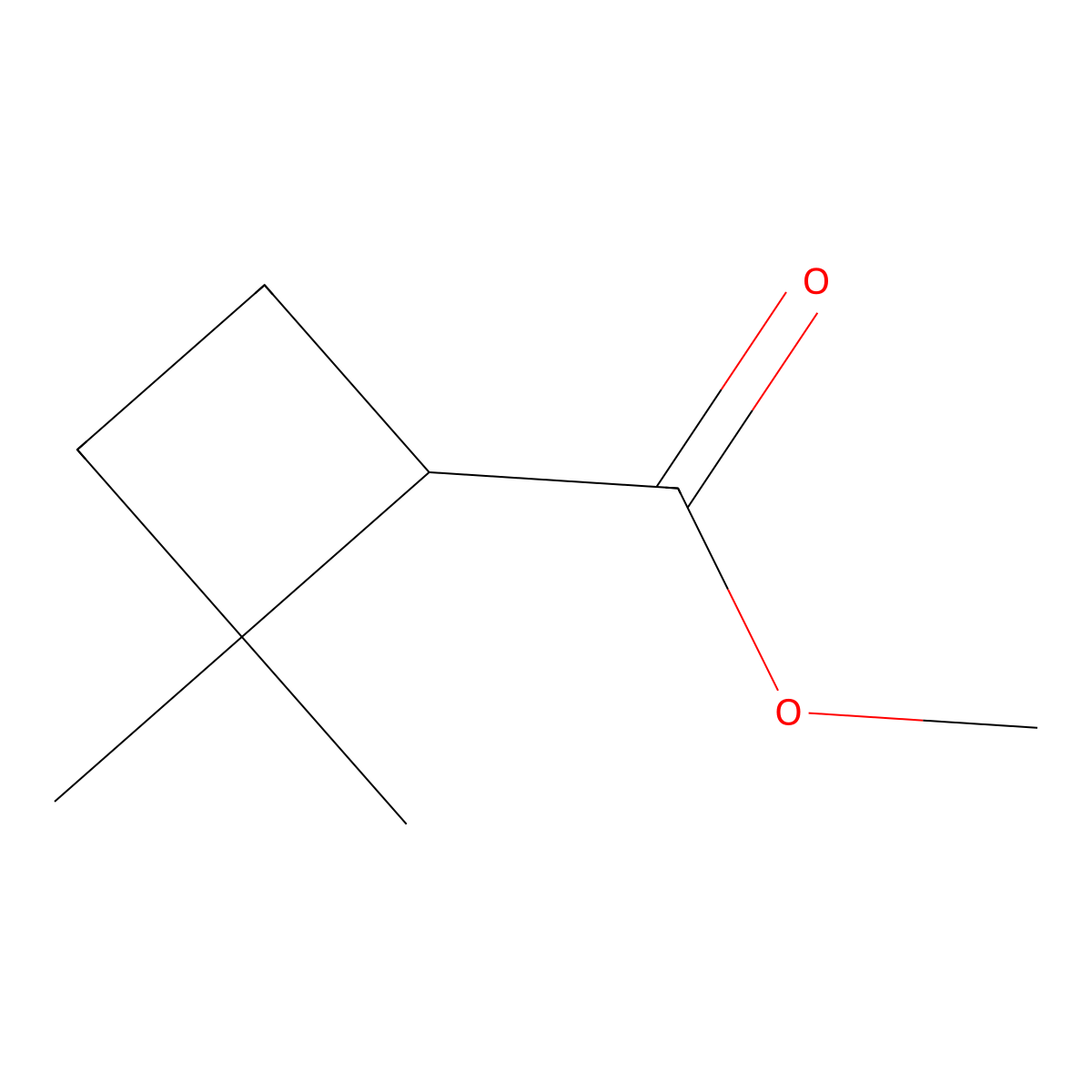 Methyl 2,2-dimethylcyclobutane-1-carboxylate molecular structure, CAS 42836-65-7