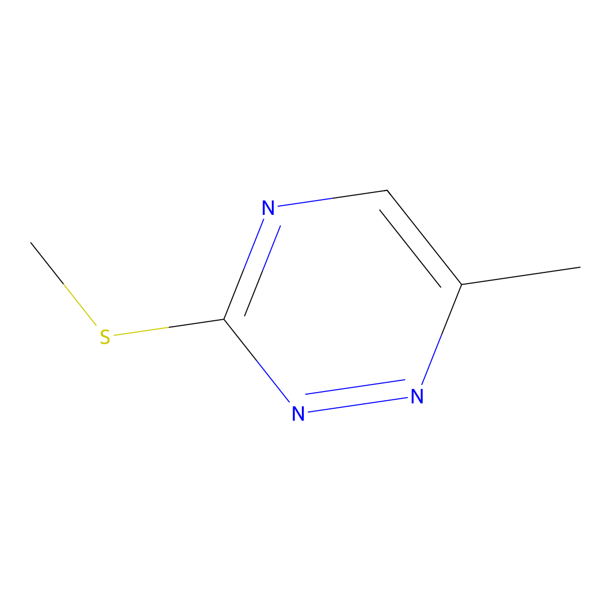 6-Methyl-3-(methylthio)-1,2,4-triazine molecular structure, CAS 42836-95-3