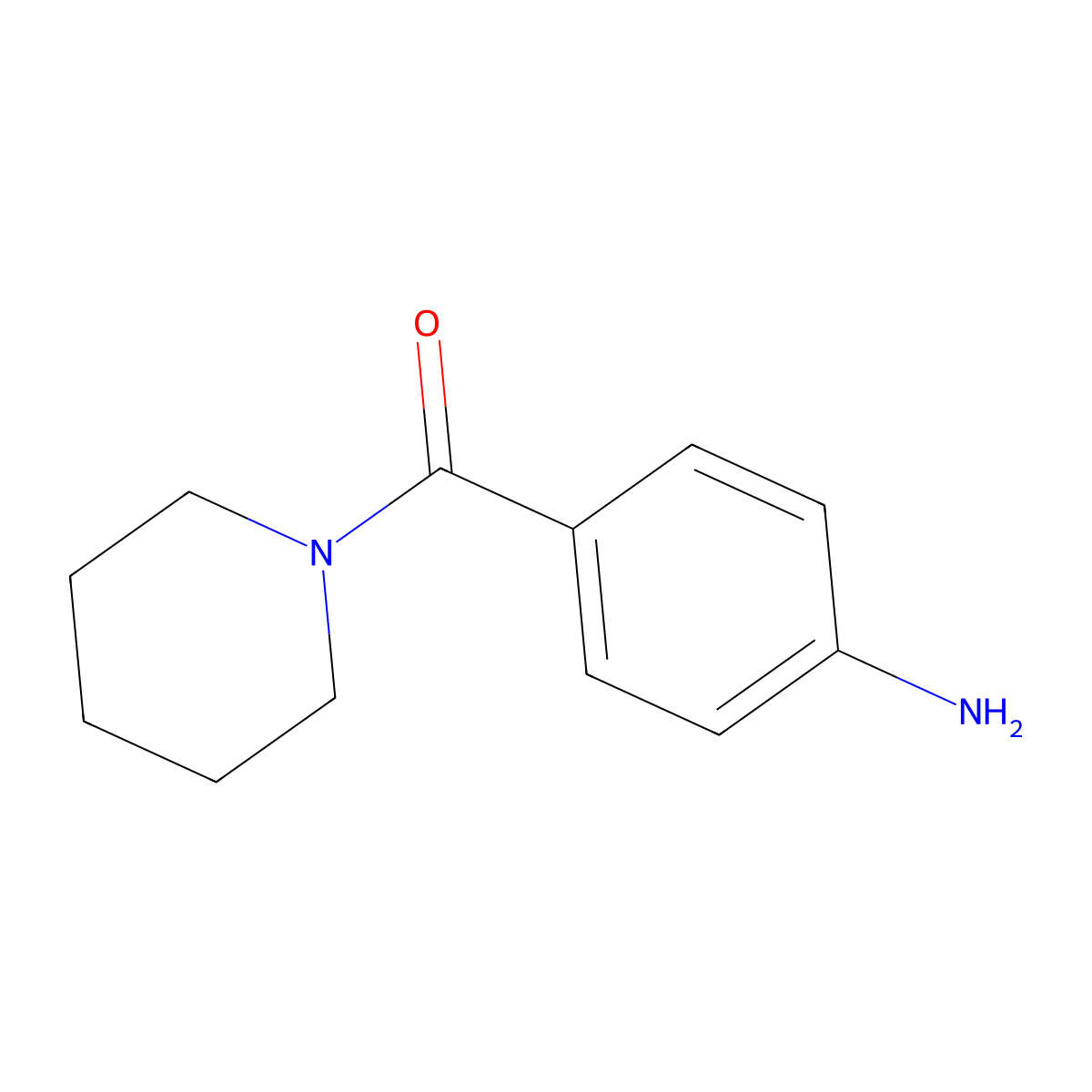 4-(Piperidin-1-ylcarbonyl)aniline molecular structure, CAS 42837-37-6