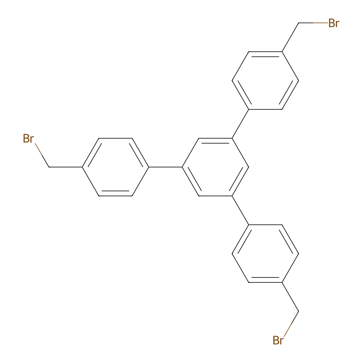 1,3,5-Tris[4-(bromomethyl)phenyl]benzene molecular structure, CAS 42837-44-5