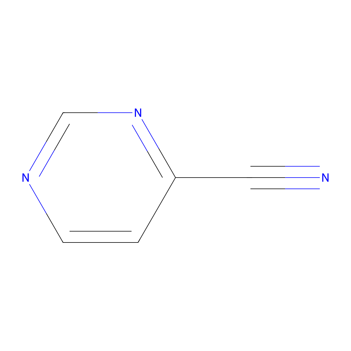 Pyrimidine-4-carbonitrile molecular structure, CAS 42839-04-3