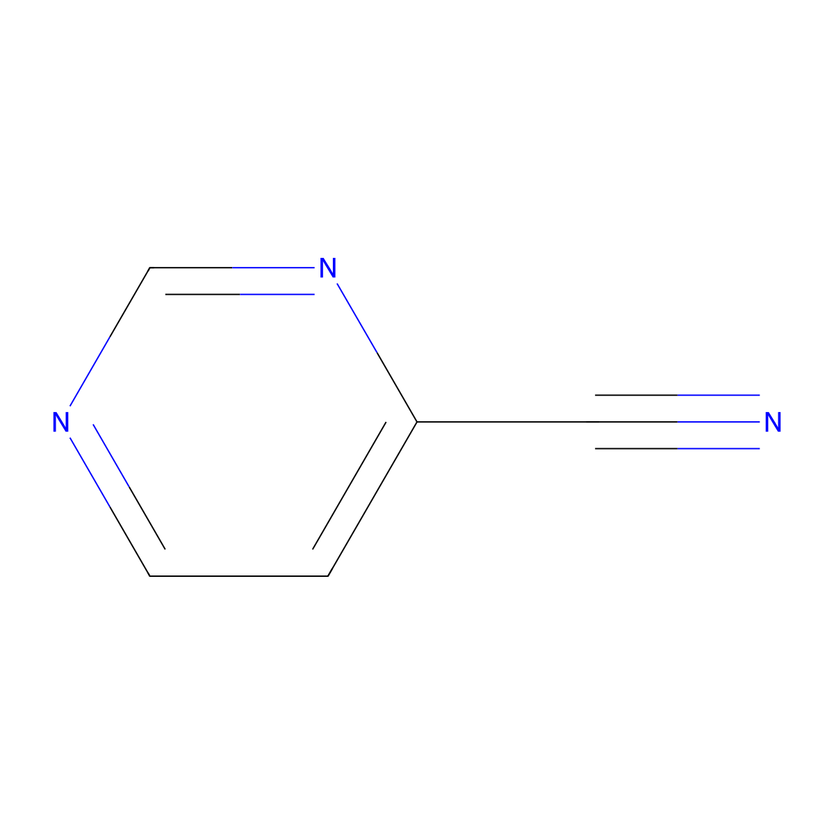 Pyrimidine-4-carbonitrile molecular structure, CAS 42839-04-3