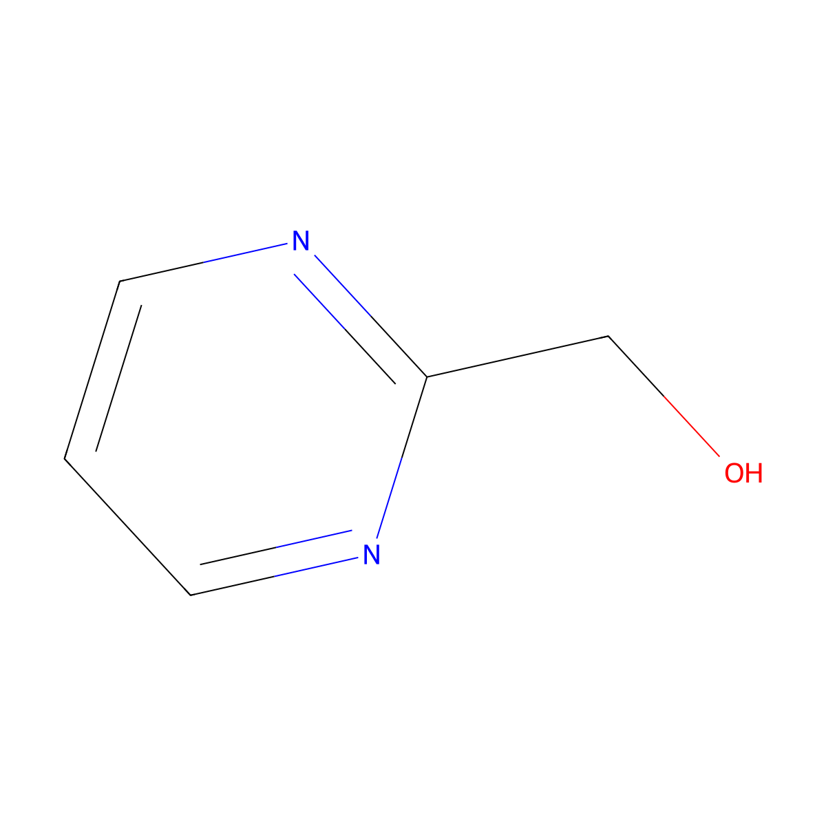 2-Pyrimidinemethanol molecular structure, CAS 42839-09-8
