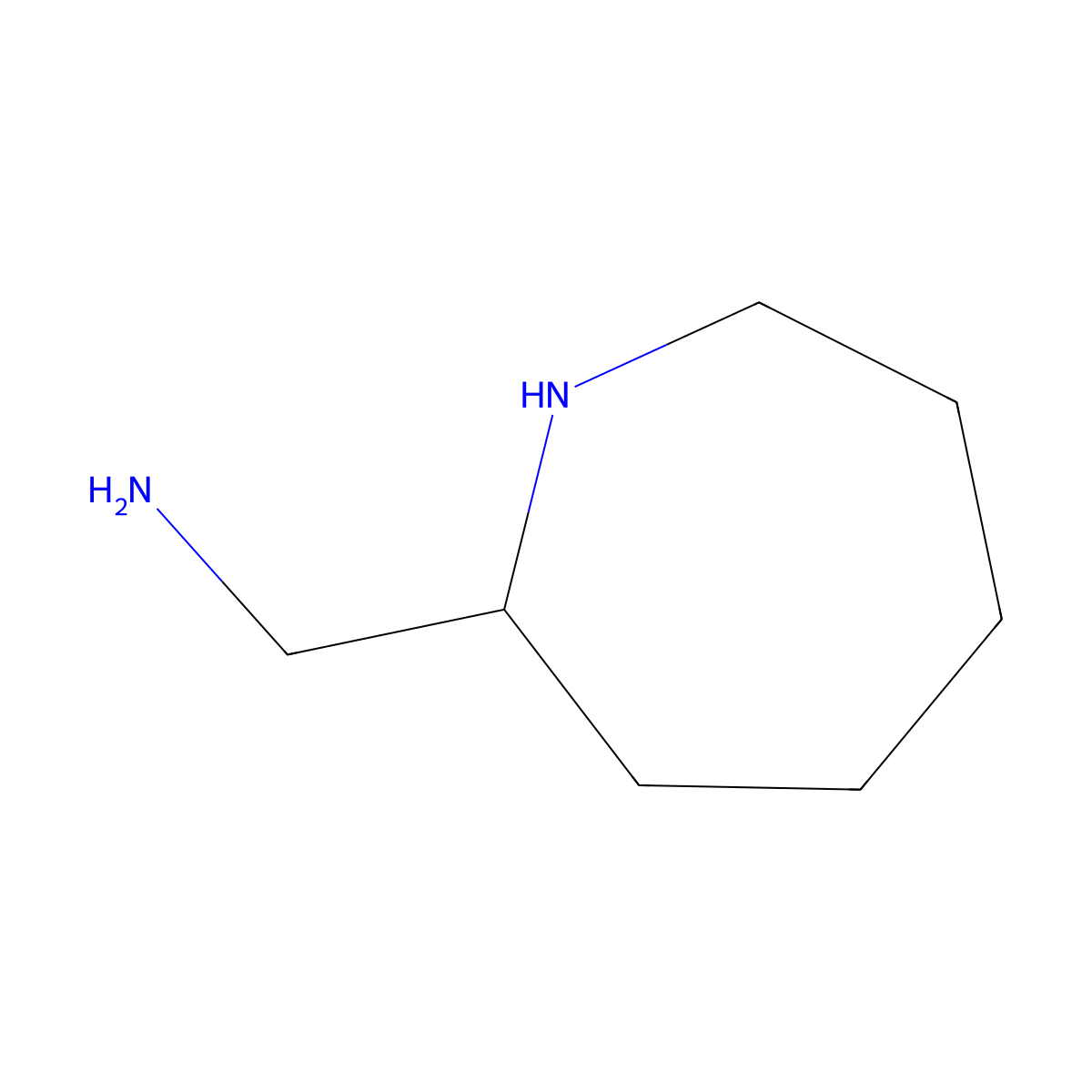 Azepan-2-ylmethanamine molecular structure, CAS 42839-32-7