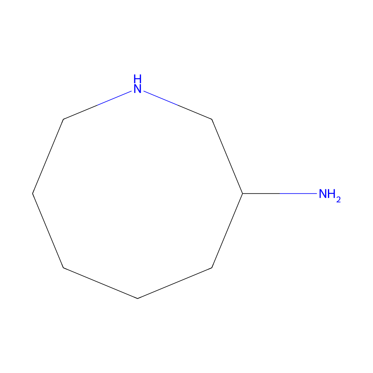 Azocan-3-amine molecular structure, CAS 42839-35-0