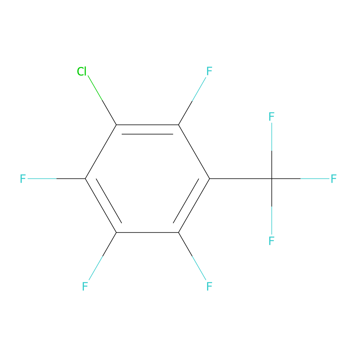 3-Chloro-2,4,5,6-tetrafluorobenzotrifluoride molecular structure, CAS 4284-09-7