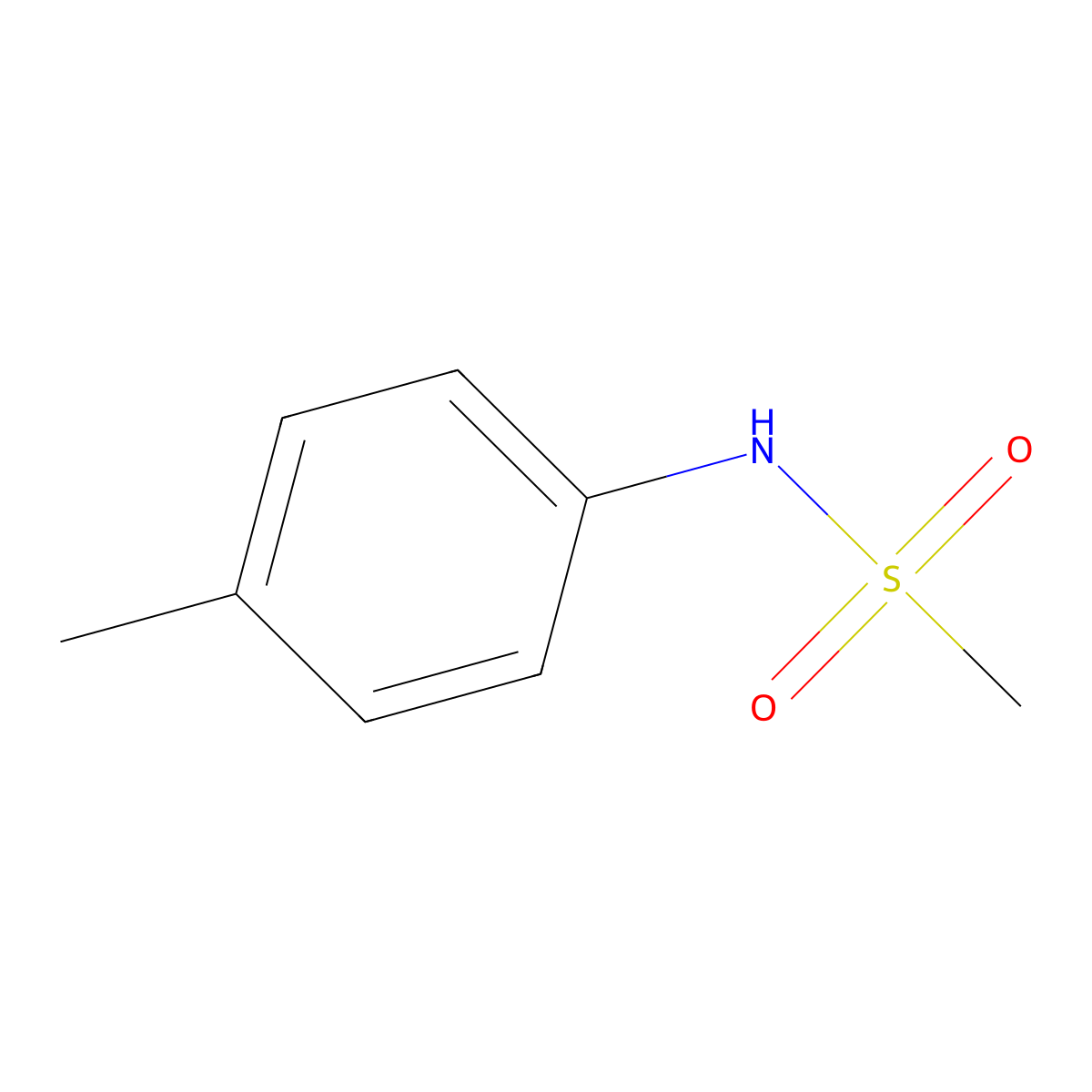 N-(4-Methylphenyl)methanesulfonamide molecular structure, CAS 4284-47-3